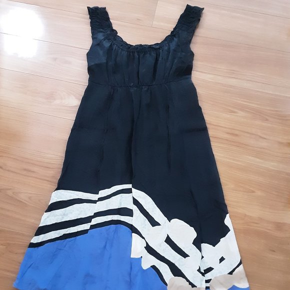 Tahari Black Silk Midi Dress - Picture 1 of 5